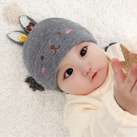 Gorro Tejido Infantil con Orejas de Conejo - Image 3