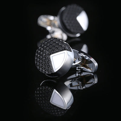 Gemelos Estilo Francés en Cobre Metalizado con Patrón Negro - Image 6