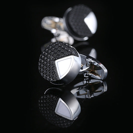 Gemelos Estilo Francés en Cobre Metalizado con Patrón Negro - Image 6