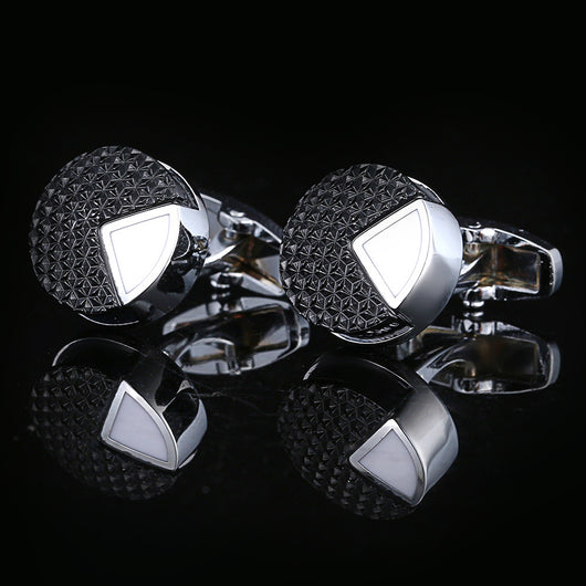 Gemelos Estilo Francés en Cobre Metalizado con Patrón Negro - Image 8