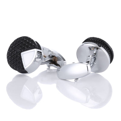 Gemelos Estilo Francés en Cobre Metalizado con Patrón Negro - Image 10