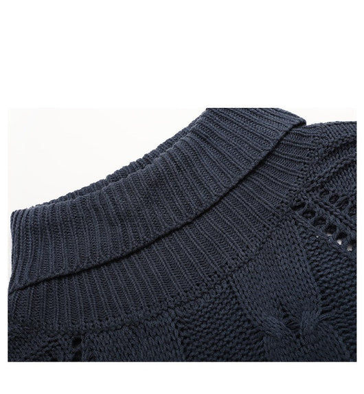 Suéter Cuello Alto Holgado con Mangas Murciélago para Mujer - Image 7