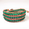 Pulsera de Piedra Trenzada Multicapa con Cordón Ajustable