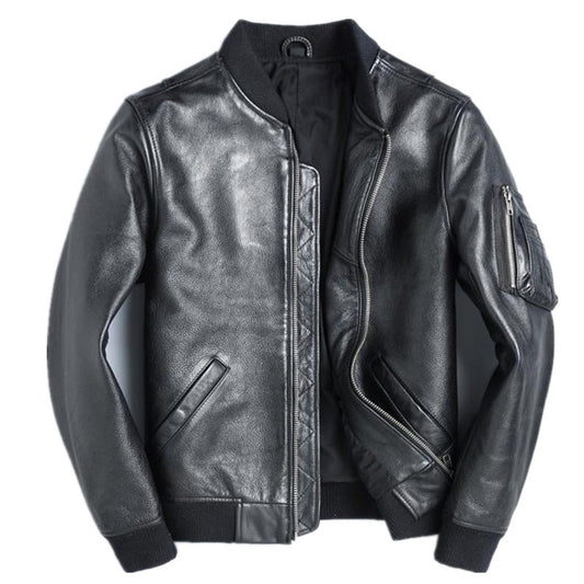Uniforme de Béisbol Corto en Cuero Negro para Hombre