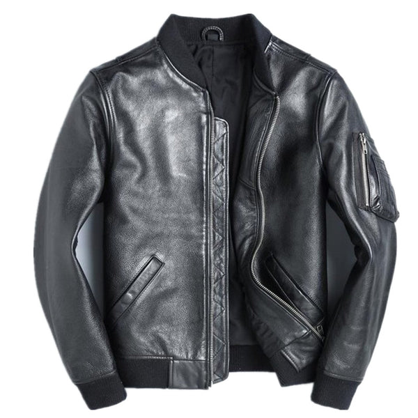 Uniforme de Béisbol Corto en Cuero Negro para Hombre