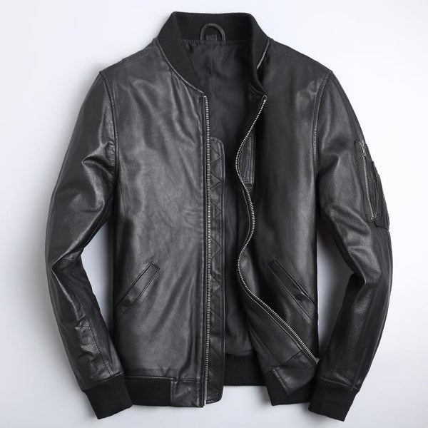 Uniforme de Béisbol Corto en Cuero Negro para Hombre