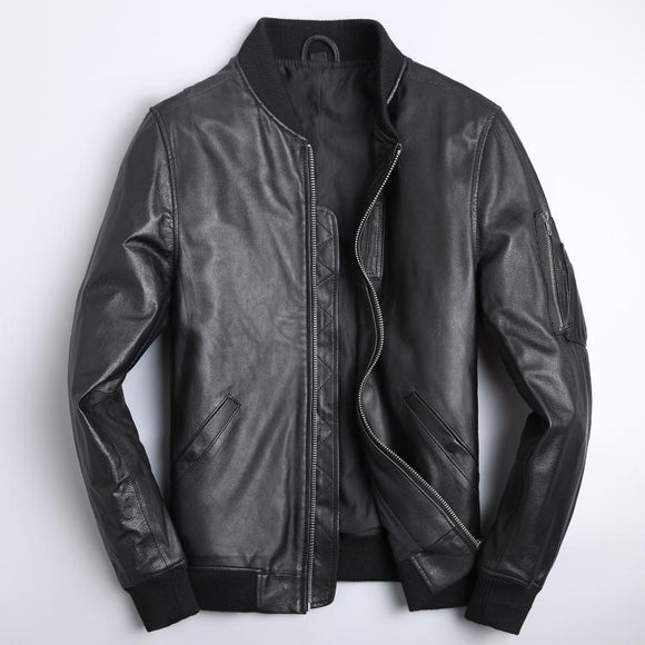 Uniforme de Béisbol Corto en Cuero Negro para Hombre