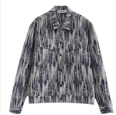 Chaqueta Denim Oversize con Efecto Lavado y Estampado Copo de Nieve - Image 4