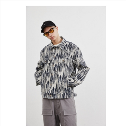 Chaqueta Denim Oversize con Efecto Lavado y Estampado Copo de Nieve - Image 3