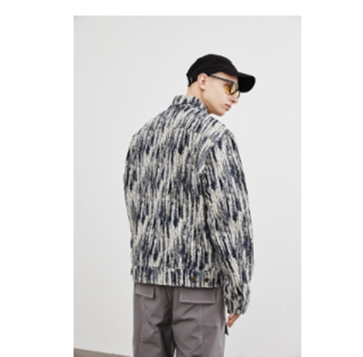 Chaqueta Denim Oversize con Efecto Lavado y Estampado Copo de Nieve - Image 5