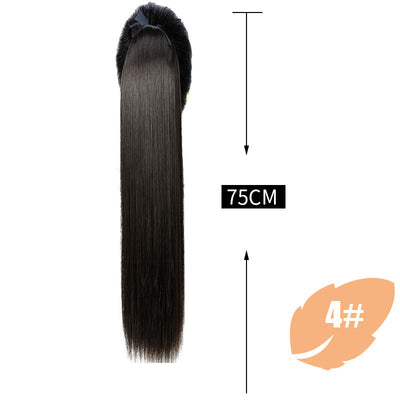 Extensión de Cabello Liso Largo con Cola de Caballo - Cabello Sintético Premium - Image 7