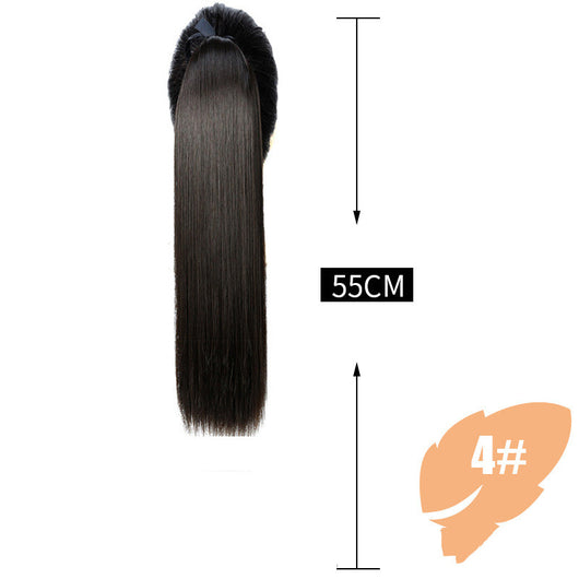 Extensión de Cabello Liso Largo con Cola de Caballo - Cabello Sintético Premium - Image 6