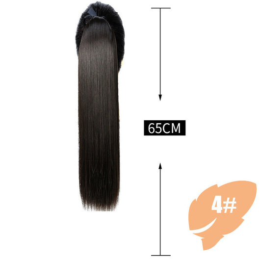Extensión de Cabello Liso Largo con Cola de Caballo - Cabello Sintético Premium - Image 3