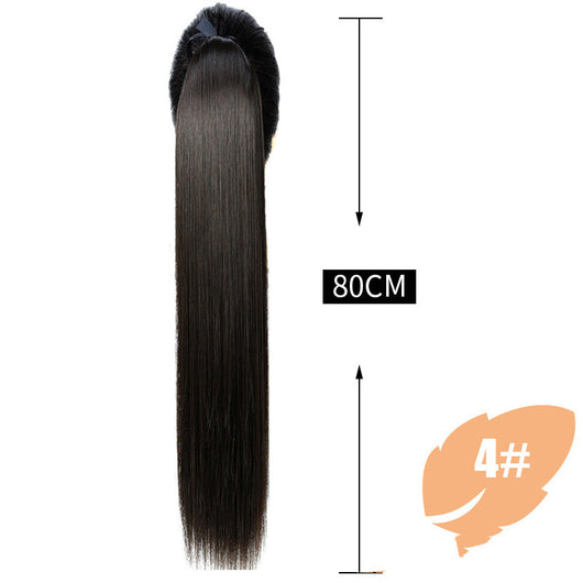 Extensión de Cabello Liso Largo con Cola de Caballo - Cabello Sintético Premium - Image 5