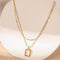 Double Layered Necklace Long Sweater Chain Dorado