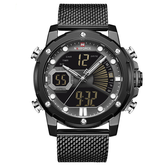 Reloj Deportivo Multifunción Dual Display Resistente al Agua para Hombre