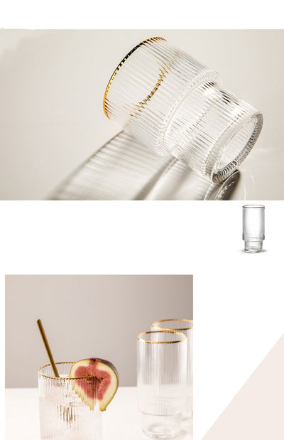Vaso de Cristal Transparente Lujo con Patrón Phnom Penh Vertical - Image 12