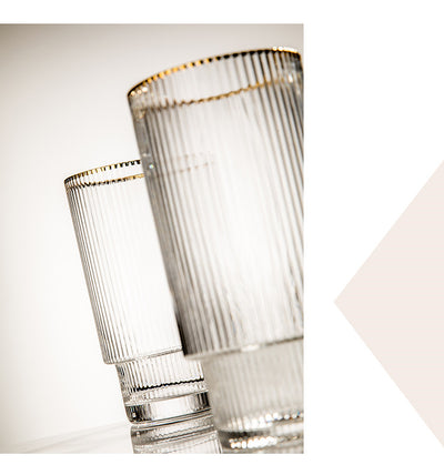 Vaso de Cristal Transparente Lujo con Patrón Phnom Penh Vertical - Image 20