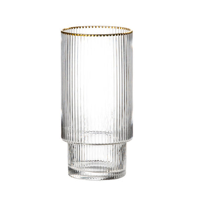 Vaso de Cristal Transparente Lujo con Patrón Phnom Penh Vertical - Image 5