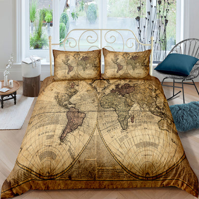 Juego de Cama Personalizado Mapa del Tesoro Náutico Retro - Diseño Digital Impreso - Image 11