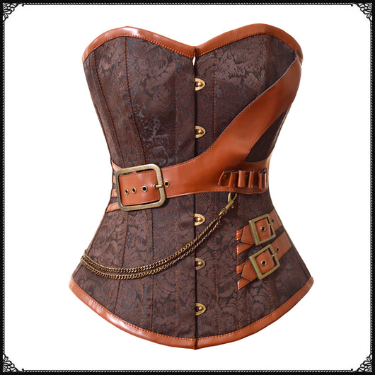 Corsé Gótico Retro con Varillas de Acero - Disfraz Steampunk y Cosplay - Image 7