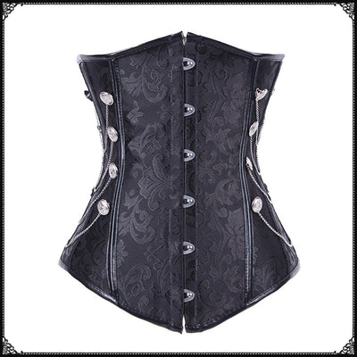 Corsé Gótico Retro con Varillas de Acero - Disfraz Steampunk y Cosplay - Image 8