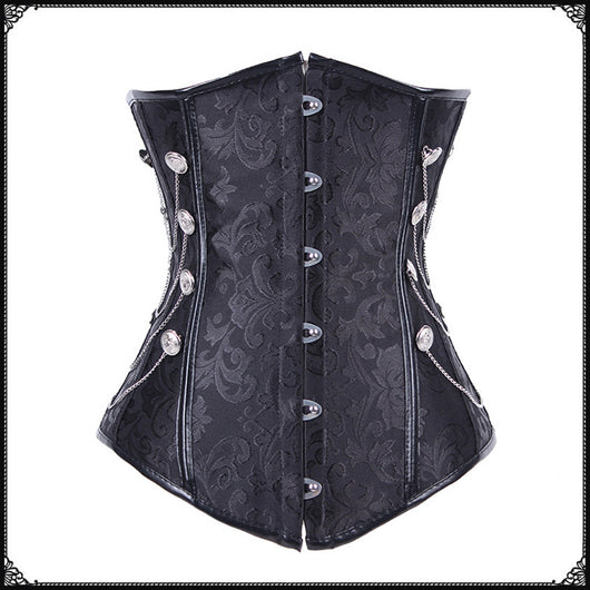 Corsé Gótico Retro con Varillas de Acero - Disfraz Steampunk y Cosplay - Image 8
