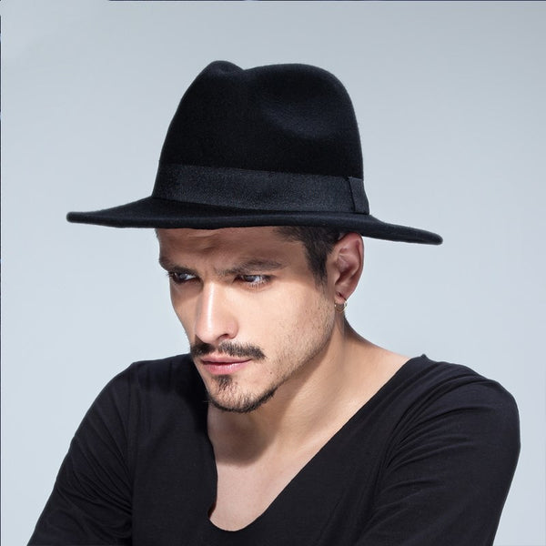 Sombrero de Fieltro Lana Hombre Estilo Británico Jazz