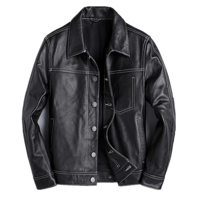 Chaqueta de Cuero y Denim Primavera Otoño - Image 10