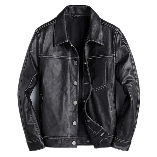 Chaqueta de Cuero y Denim Primavera Otoño - Image 10