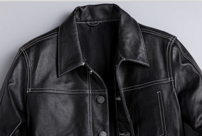Chaqueta de Cuero y Denim Primavera Otoño - Image 3