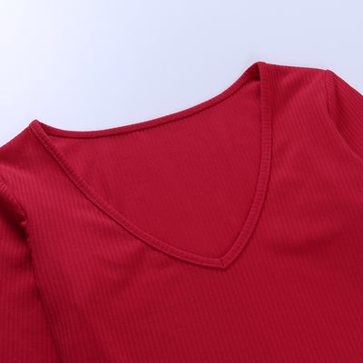 Playera Básica Ajustada de Manga Larga para Otoño e Invierno - Image 22