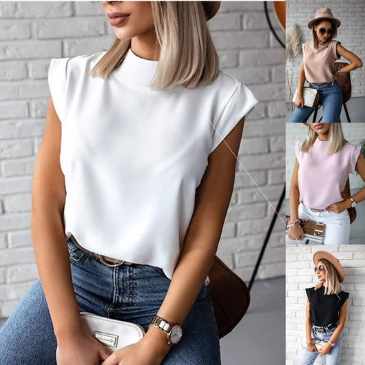 Blusa Estampada Cuello Mao Fresca para Mujer - Perfecta para Verano - Image 9