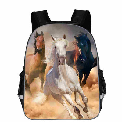 Mochila Escolar Infantil Caballo Animado - Ligera y Resistente para Primaria