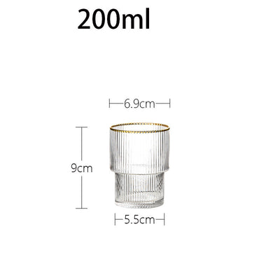 Vaso de Cristal Transparente Lujo con Patrón Phnom Penh Vertical - Image 6