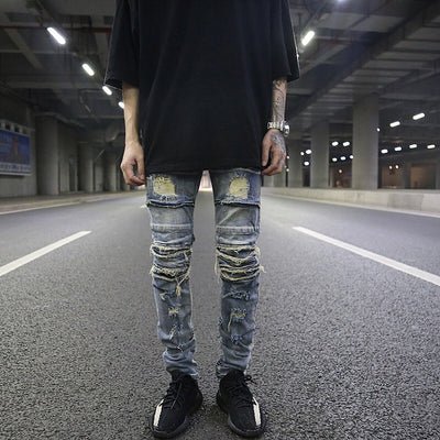 Jeans Vintage Efecto Desgaste Locomotora - Lavado Artesanal con Efecto Bigotes - Image 6
