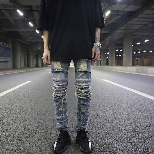 Jeans Vintage Efecto Desgaste Locomotora - Lavado Artesanal con Efecto Bigotes - Image 6
