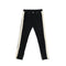 Jeans Slim Fit Azul Marino con Detalles de Tejido Blanco y Negro