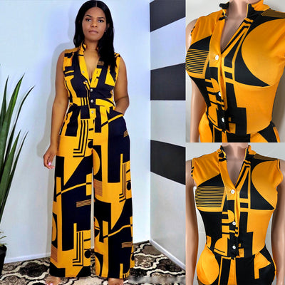 Jumpsuit Otoñal Elegante Escote V Largo - Image 8