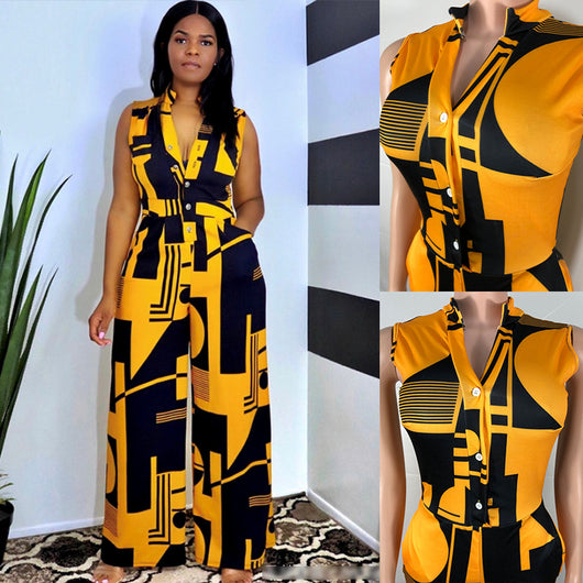 Jumpsuit Otoñal Elegante Escote V Largo - Image 8