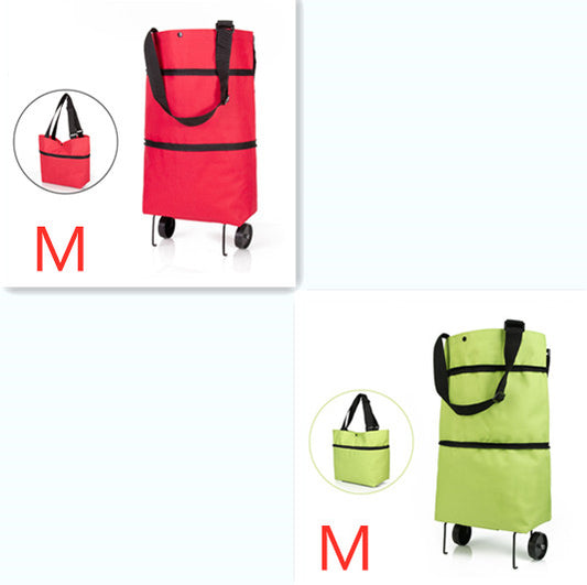 Carrito de Compras Plegable con Ruedas y Bolsas Reutilizables - Image 2