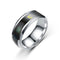 Fashion Creative Titanium Steel Thermochromic Ring Plateado 6