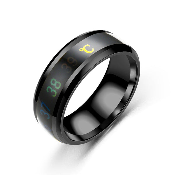 Anillo Termocromático de Acero Titanio con Diseño Creativo - Image 4