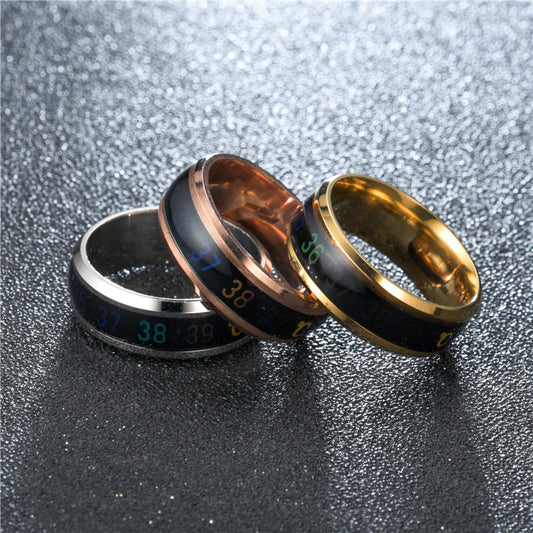 Anillo Termocromático de Acero Titanio con Diseño Creativo