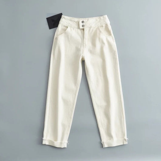 Pantalones Harem Talle Alto para Mujer con Cintura Fruncida - Image 6