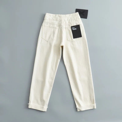 Pantalones Harem Talle Alto para Mujer con Cintura Fruncida - Image 8