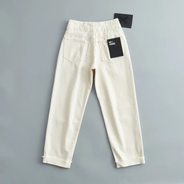 Pantalones Harem Talle Alto para Mujer con Cintura Fruncida