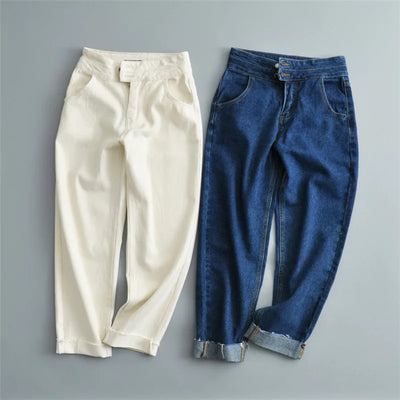 Pantalones Harem Talle Alto para Mujer con Cintura Fruncida - Image 4