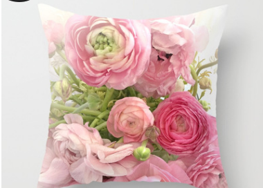Funda de Almohada Decorativa con Estampado Floral Moderno