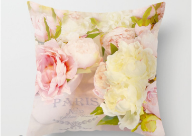 Funda de Almohada Decorativa con Estampado Floral Moderno - Image 2